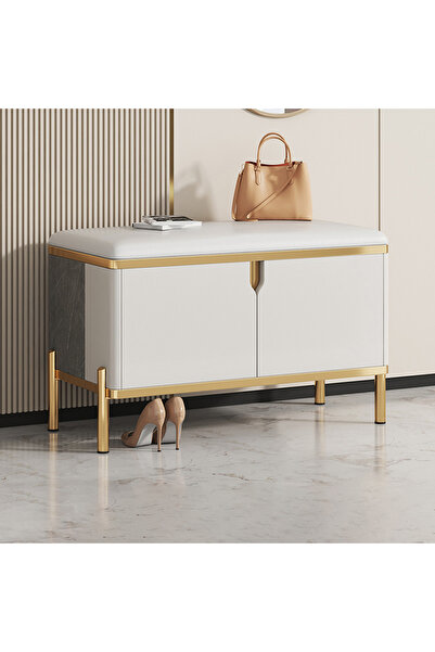 KEKE Modern Shoe Storage Bench and Entryway Shoe Organizer Storage with Leath...