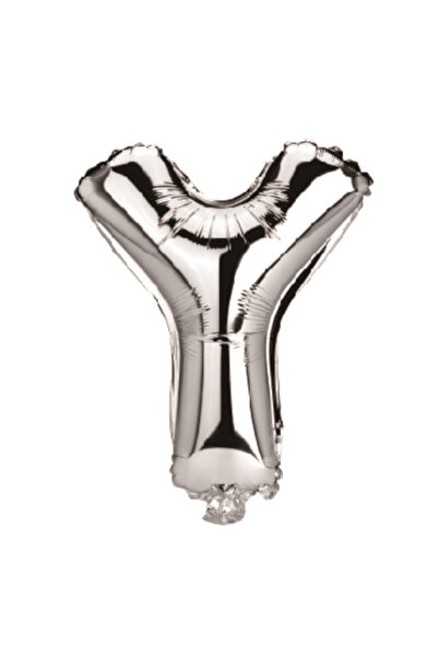 Mirific Party Party balloon, silver metallic foil, 80 cm, letter Y