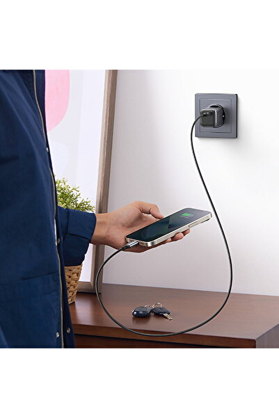 Ugreen Încărcător rapid Nexode „CD319” 30W GaN, 1 x USB Tip-C 5V/3A Gri Spațial