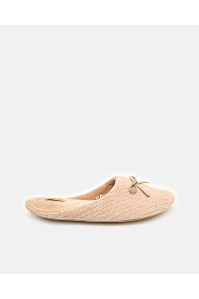 REDTAG شبشب نسائي بيج اللون مع فيونكة وأصابع مغلقة