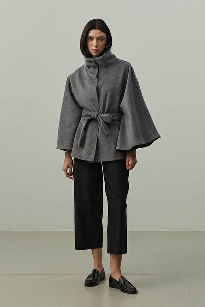 Fahhar سترة كاشي بانشو أنثراسايت