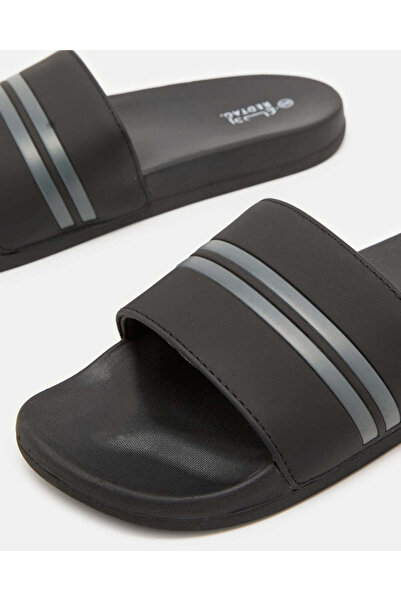REDTAG Men Black Padded Slide