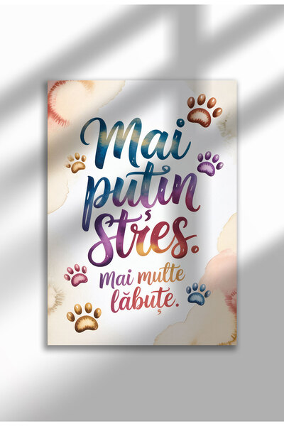 21mxm Poster pe pânză neînrămat cu citat de câine în limba română - Imprimeu ...