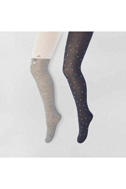 KİABİ Warm patterned tights - Pack of 2 BLACK