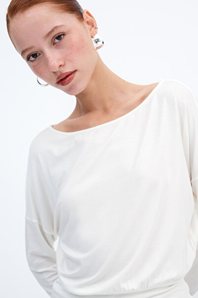 Addax Kayık Yaka Basic Bluz B12409