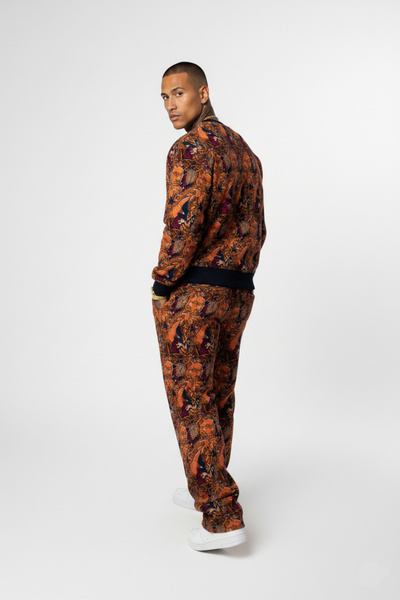 El dueno Classico Series Orange-Navy Blue Old School Streetwear Unisex Sweatshirt