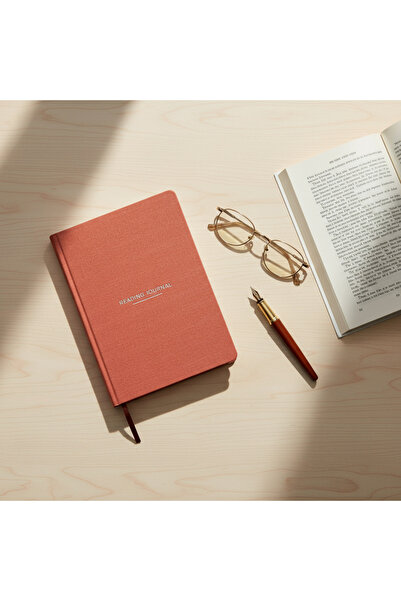 Fark Tanıtım Reading Diary – A5 Hard Cover Reading Journal, 100 Book Reviews, Daily Reading Tracker