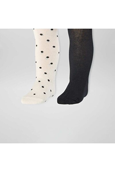 KİABİ Pack of 2 pairs of warm tights BLACK