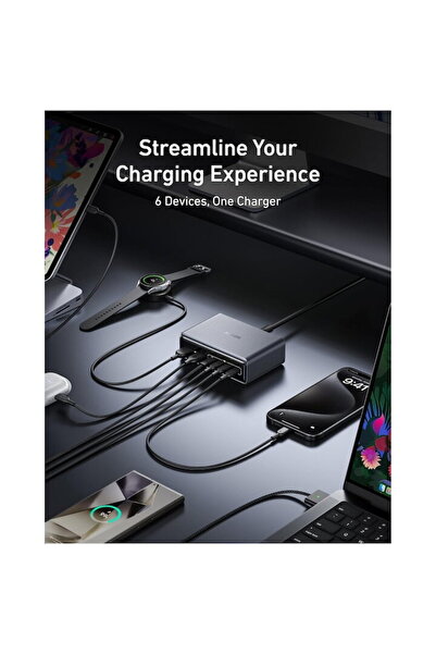 Anker Prime 200W, 4x USB-C , 2X USB-A, GaN,200W Negru