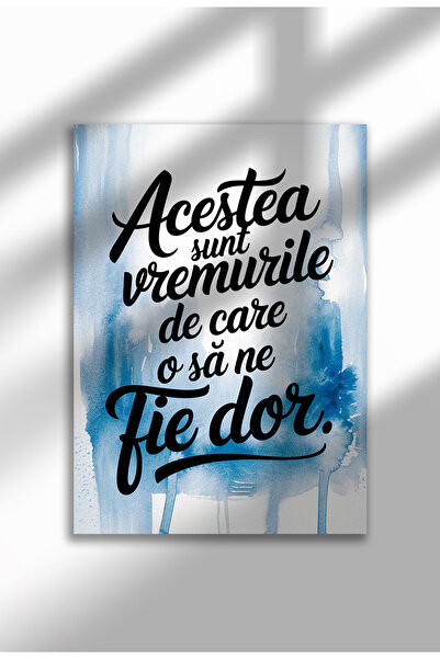 21mxm Unframed Romanian Quote Canvas Poster - These are the times we will miss