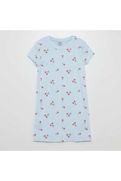 KİABİ قميص نوم منقوش باللون الأزرق