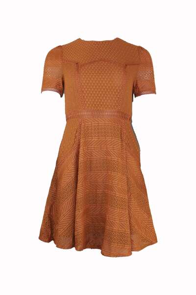 ONLY Snow Brown Dress - XS, Brown, Polyester 100%