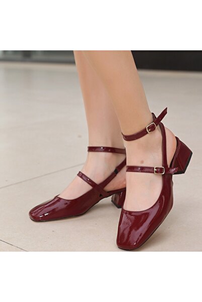 Kanonik Education Karmi Burgundy Patent Leather Heeled Shoes