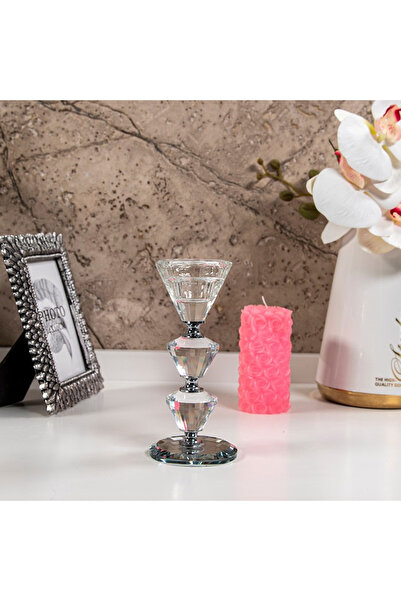 Global-Store Glass Candle Holder Global Store 15.5 cm