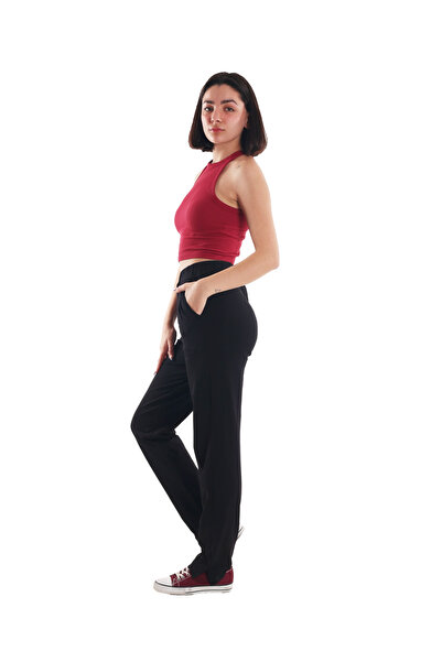 ASN concept Women's Black High Waist Pants (with Plus Size Option)