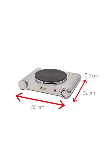 Zilan Stainless steel electric hotplate, 1500 W, adjustable thermostat