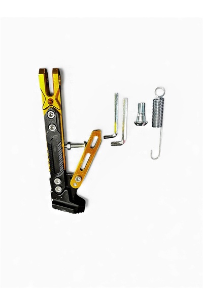 MOTORKİT MK MOTOSİKLET YAN SEHPA - YAN AYAKLIK SEHPA AYARLI GOLD ( SARI ) - U...