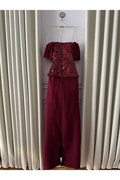 MALAZ Burgundy evening dress