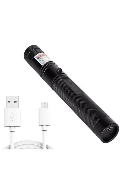 dalimag Green Laser Pointer, YWX, USB Rechargeable, Kaleidoscope Effects, Aluminum, Black