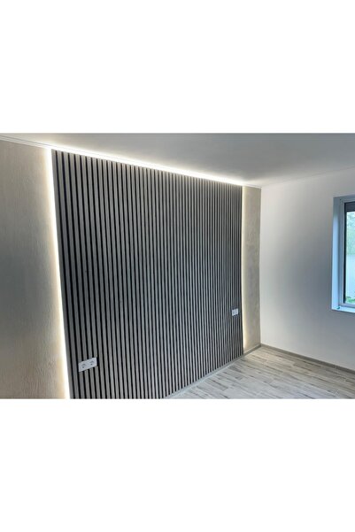 OEM Riflaj - LDA PREMIUM Decorative acoustic panel with MDF slats, gray oak, 260x40 cm