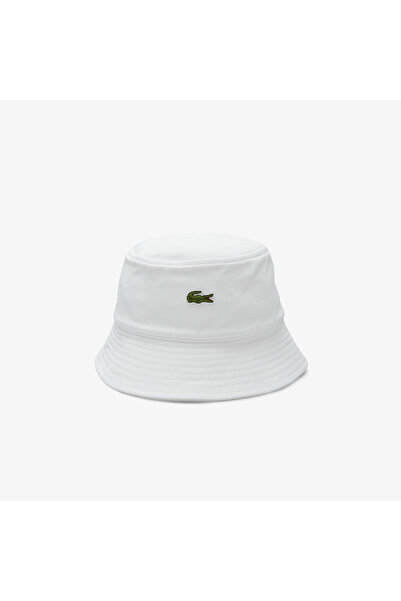 Lacoste Unisex Baskılı Beyaz Şapka