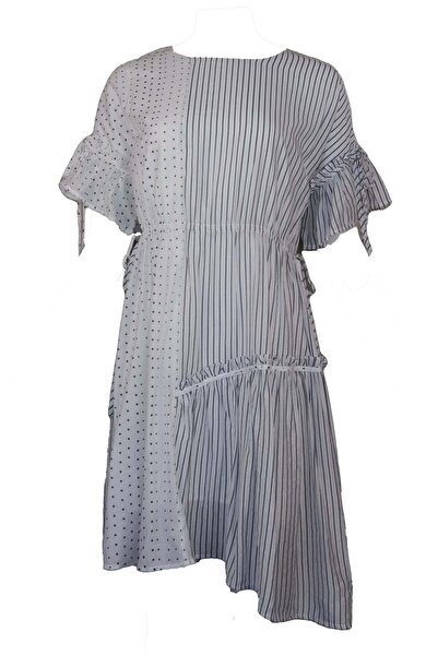 ONLY RR Stripe White Dress - XS, White, viscose | nylon