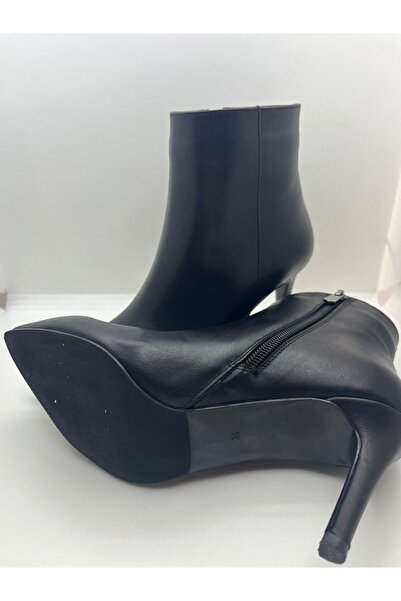 VEYİS USTA Genuine Leather 8 cm Short Heeled Boots