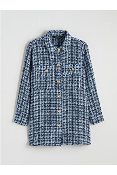 LC Waikiki Lcw Modestblue Plaid Women's Shirt Tunic