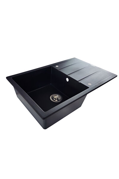 SanDonna KITCHEN SINK SET PAULLINA BLACK + CHARLOTTE BLACK MIXER