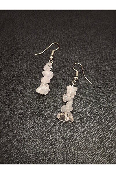 Han Ticarethane Crystal Quartz Natural Stone Earrings