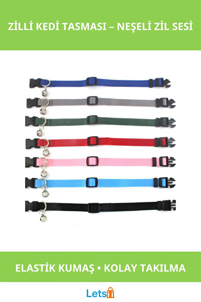 Letsii Stylish Colorful Bell Cat Collar Comfortable and Safe