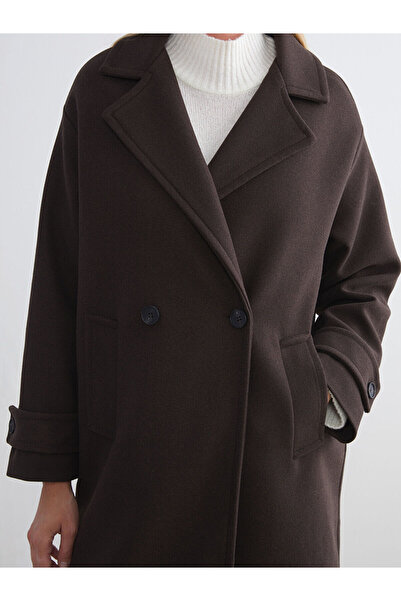 LC Waikiki Jacket Collar Women's Stamp Coat