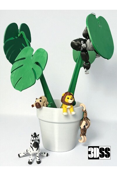 3DSS Safari Animals 5-Piece Figure Set |   Gift Toy for Children |   Pinyata Filling