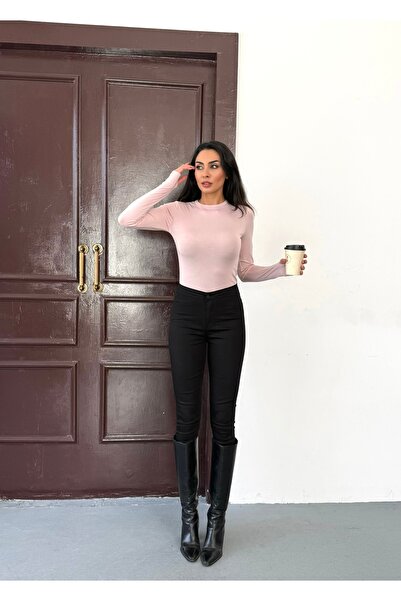 Bukamiss Women's Powder Finger Detailed Bodysuit