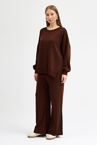 ebru akten butik Set de tricotaje pentru femei, cu pulover și pantaloni, cu d...