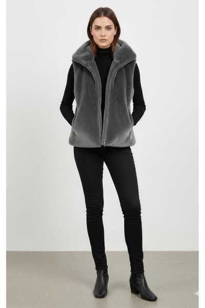 OPI Cepli Boğazlı Peluş Yelek