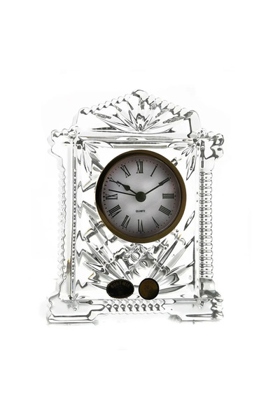 Bohemia Cristal Bohemia Crystal Clock, Gold Dial, 16 cm