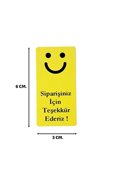 DİJİTAL BARKOD Siparişiniz İçin Teşekkür Ederiz, gülen yüz emoji Sticker Yapı...
