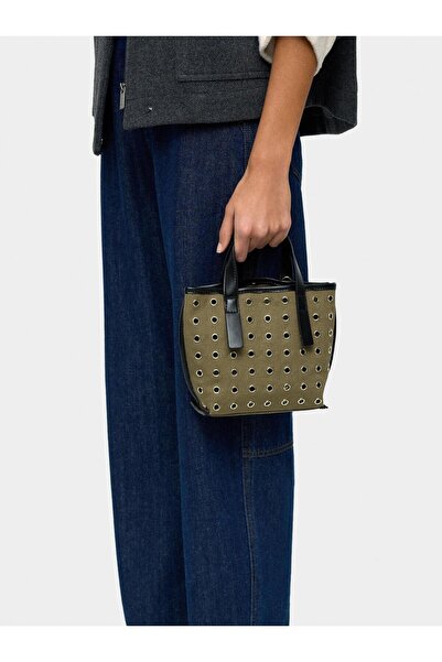 PARFOIS Zımba Detaylı İç Cepli Tote Çanta