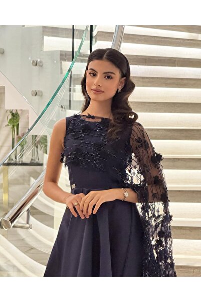 ZOHRAN فستان أنيق بالون الكحلي