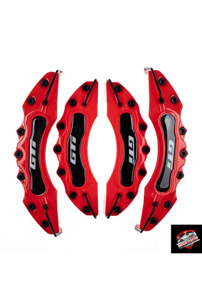 Modifiyecim KIRMIZI GTI (BEYAZ) 4'LÜ KALİPER SETİ YAPIŞTIRMA LOGOLU