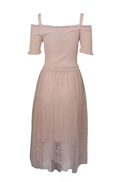 ONLY Landon Jersey Pink Dress - M, Pink, viscose | nylon | polyester | spandex