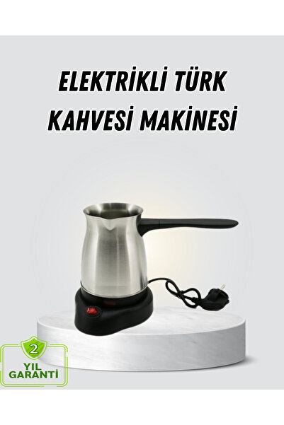 Clevora 800W Stainless Electric Coffee Pot Hidden Resistance and Ergonomic Handle