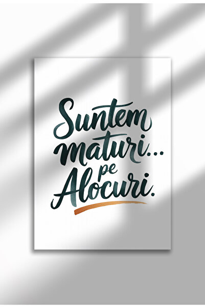 21mxm Unframed Romanian Quote Canvas Poster - Digital Print - Suntem maturi
