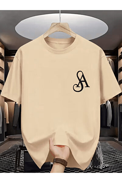 ALEYZA MODA Simple and Stylish Logo Graphic Men's T-Shirt