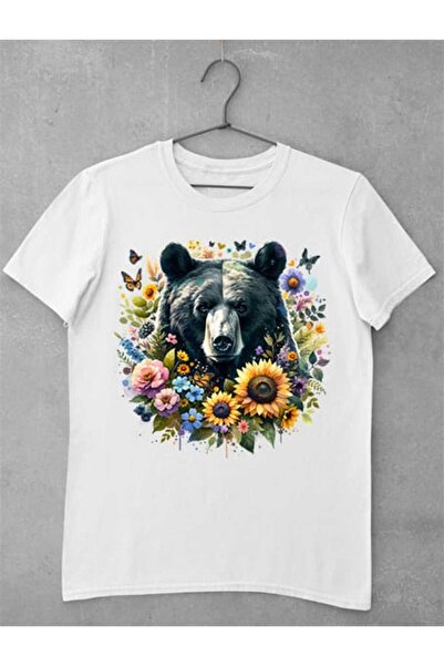 grizzly shop Bear with Flowers T-Shirt