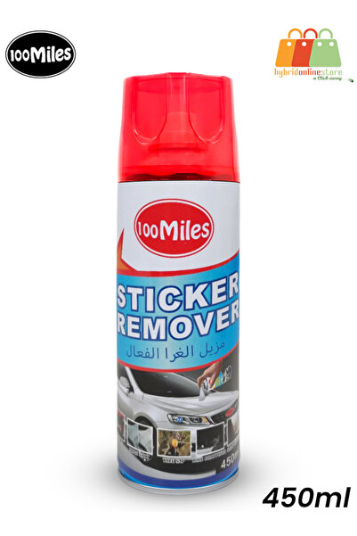 100Miles مزيل الملصقات 450 مل - يزيل بقايا اللاصق والقطران والصمغ بسهولة