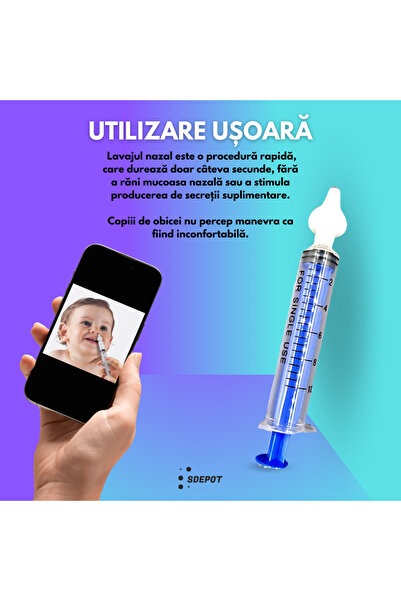 SDEPOT ® syringe-type nasal irrigator, for washing the nose, cleaning the sinuses