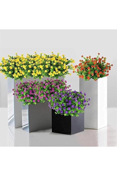 DEFNE DECOR Yapay Çiçek Sarı Mineli Şimşir Okalitus Dekoratif Yapay Bitki