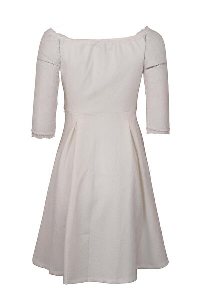 ONLY Rochie Jill White - M, Alb, nailon | spandex | poliester